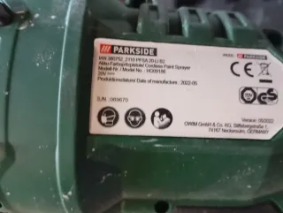 Pistola Pintura a Batería Parkside sin batería