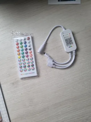 Controlador luces LED RGB con mando y movil