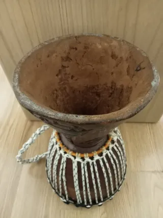 Tambor Djembe Africano Natural Hecho a Mano