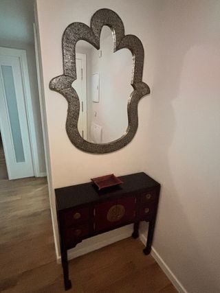 Mueble de entrada tailandés de madera de teca