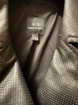 Cazadora Biker Armani Exchange Negra Piel