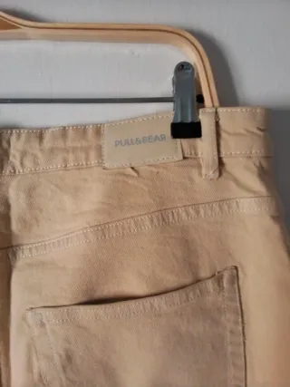 Pantalones campana Pull&Bear beige