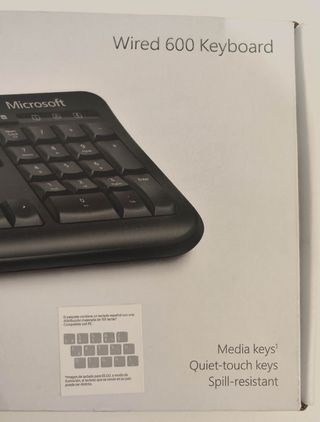 Teclado Microsoft Wired 600 Negro