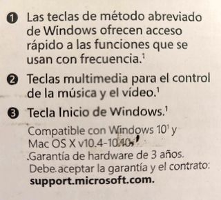 Teclado Microsoft Wired 600 Negro
