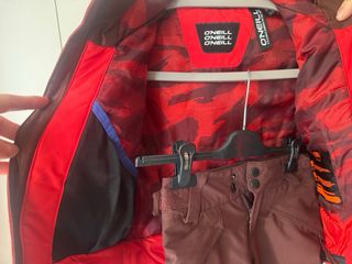 Tuta sci O'Neill rossa/marrone 6 anni