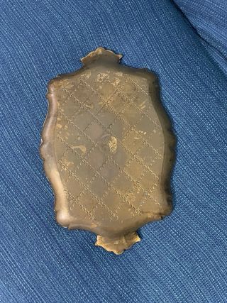 Vassoio antico metallo smaltato fine '800