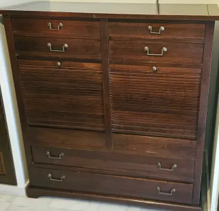 Cabecero, cómoda y mesitas noche colonial