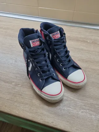 Converse Piel Altas Azul