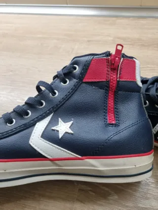 Converse Piel Altas Azul