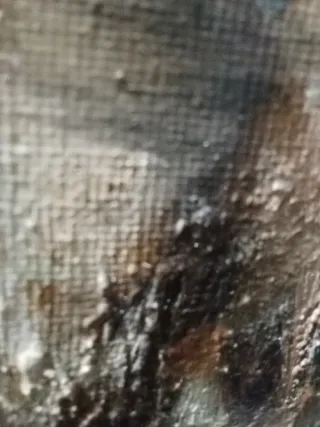 Cuadro lienzo antiguo castillo de Ubergen 1954