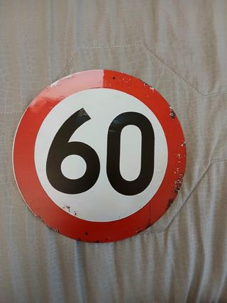 Targa metallo 2D limite 60