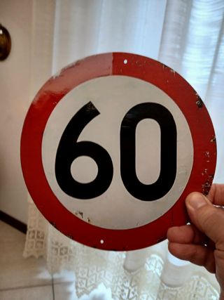 Targa metallo 2D limite 60