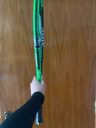 Raqueta de tenis verde