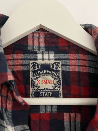 Camisa de cuadros roja y azul Talla XS