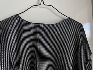 Vestido Zara Rayas Plateadas Talla M