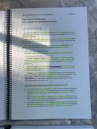 Apuntes Biologia 2 Bachillerato