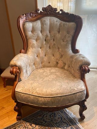 Conjunto 2 sillones madera estilo clásico