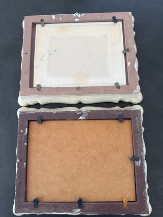 Lote 2 cuadros decorativos con marco