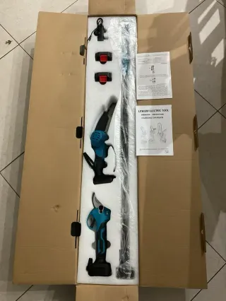 Kit asta motosega e forbice a doppia batteria 48V