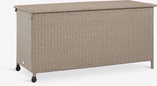 Caja de almacenaje exterior mimbre beige IDERUP