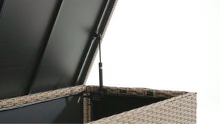 Caja de almacenaje exterior mimbre beige IDERUP