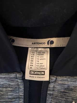 Chándal Artengo Tennis Blu/Grigio. Due pezzi.