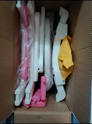 Trona de bebé convertible rosa