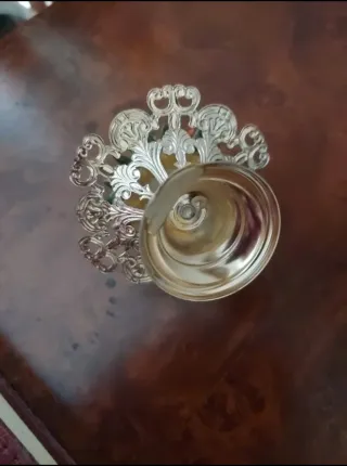 Bomboniera argento e ceramica fiori