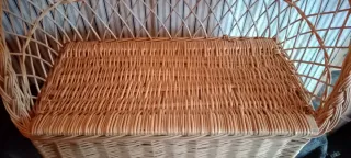 Sillón Mimbre Beige y Marrón