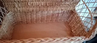 Sillón Mimbre Beige y Marrón