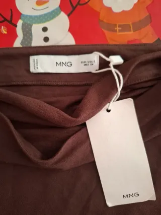 Minifalda marrón con lazada