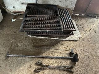 Chimenea de hierro con horno