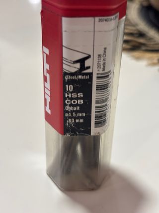 Broca Hilti HSS COB 4.5mm
