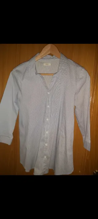 Camisa rayas azul y blanca talla L
