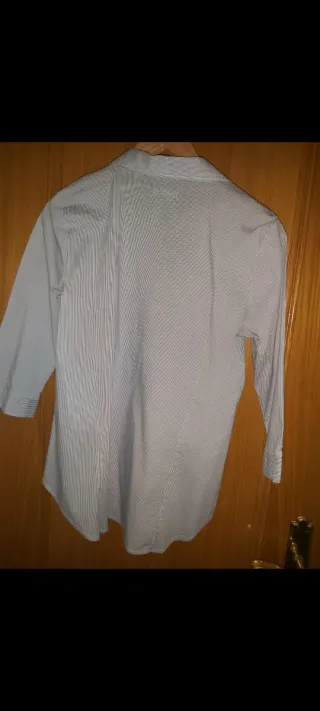 Camisa rayas azul y blanca talla L