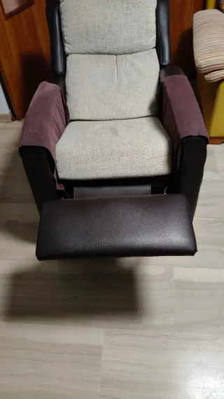 Sillón Relax Beige y Marrón