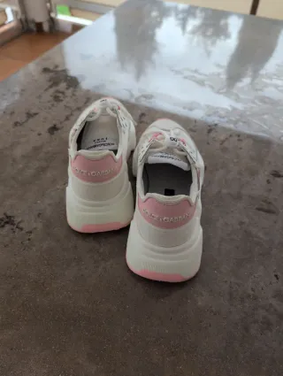 Zapatillas Dolce & Gabbana Mujer Blancas Rosas