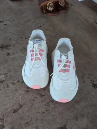 Zapatillas Dolce & Gabbana Mujer Blancas Rosas