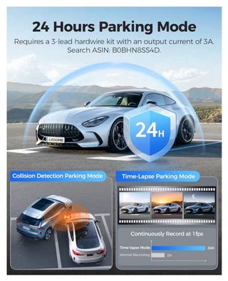 Espejo Retrovisor Coche Grabador Video 4K