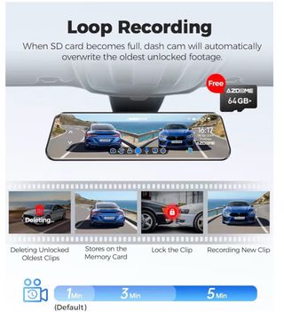 Espejo Retrovisor Coche Grabador Video 4K