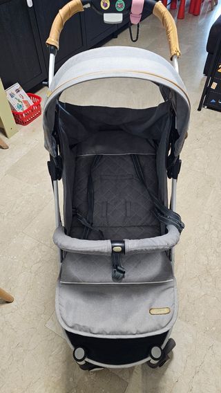 Carrito de bebé plegable gris
