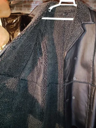 Espectacular Chaqueta de cuero y lana Nuevo!