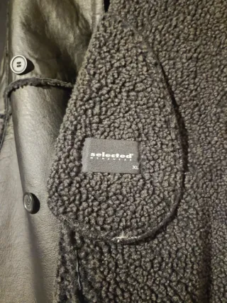 Espectacular Chaqueta de cuero y lana Nuevo!