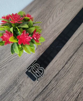 Cintura Burberry Logo B Nera