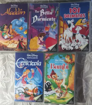Lote 5 Películas Disney VHS (Español)
