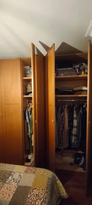 Armario de madera con puertas