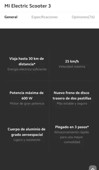 Patinete Xiaomi Mi Electric Scooter 3