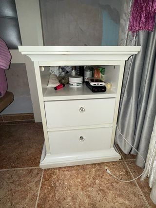 Cabecero de cama tapizado gris