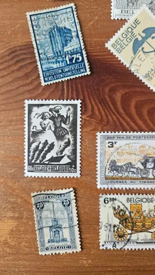 100 sellos Bélgica 1935-2008. Stamps from Belgique