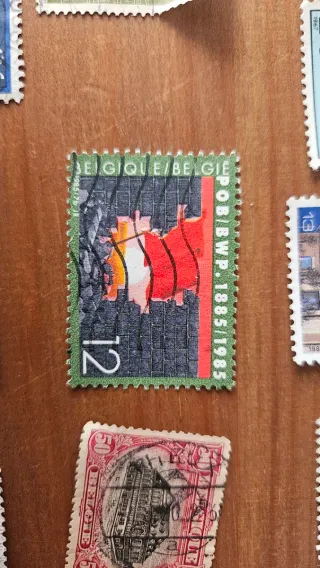 100 sellos Bélgica 1935-2008. Stamps from Belgique